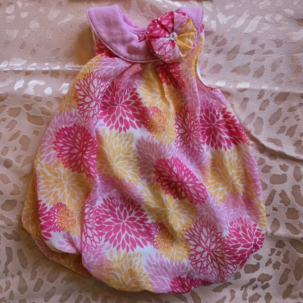 Floral Kids Dress - Pink and Yellow